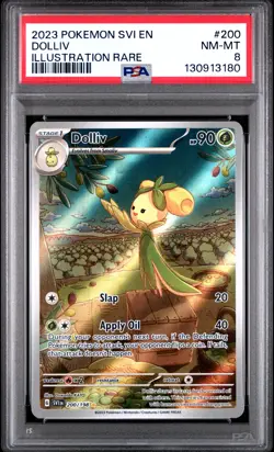 2023 POKEMON SVI EN-SCARLET & VIOLET ILLUSTRATION RARE #200 DOLLIV PSA 8 - Image 1