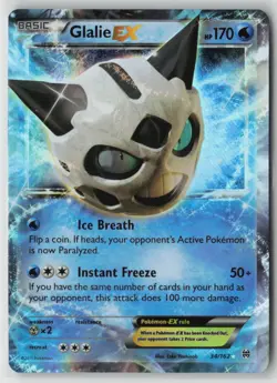 Glalie EX 34/162 Holo EX Rare BREAKthrough Pokemon Lightly Played - Image 1
