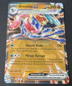Greninja ex 106/167 Double Rare Twilight Masquerade Pokemon Holo Near Mint - Image 1