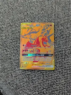 2021 Pokemon SM Black Star Promo SM247 Full Art Reshiram & Charizard GX - Image 1
