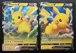 Pokemon: Pikachu V SWSH061 & Pikachu V 086/264 Ultra Rare Fusion Strike - Image 1