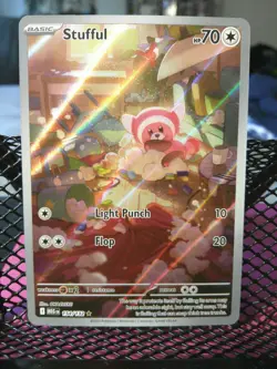 Stufful 154/132 Mega Evolution Base Set Illustration Rare Pokemon TCG - NM - Image 1
