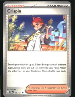 Crispin 105/131 Uncommon Prismatic Evolutions Pokemon Near Mint - Image 1