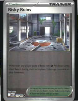 Risky Ruins 127/132 Uncommon Mega Evolution Pokemon Reverse Holo Near Mint - Image 1