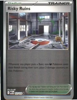 Risky Ruins 127/132 Uncommon Mega Evolution Pokemon Reverse Holo Near Mint - Image 1