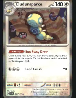 Dudunsparce 080/131 Rare Prismatic Evolutions Pokemon Holo Near Mint - Image 1