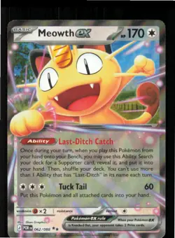 Meowth ex 062/088 Double Rare Perfect Order Pokemon Holo Near Mint - Image 1