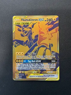 Pokemon TCG Pikachu & Zekrom GX Holo Black Star Promo Card #SM248 - Image 1