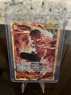 One Piece Portgas D Ace OP16-118 Alt Art Secret Rare Full Art Foil NM - Image 1