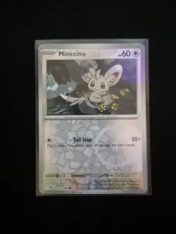 Pokemon TCG Minccino Black Bolt 075 Reverse Holo Common Mint Pack Fresh Card UK - Image 1