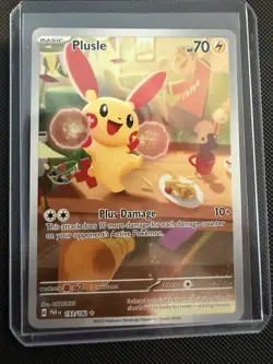 Plusle Paradox Rift Holo Illustration Rare Pokemon TCG Card 193/182 - Image 1