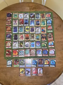 Bakugan Card Lot of 60 Cards - 32 Ability & 28 Gate (Metal Core) Cards - Image 1