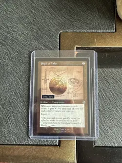 MTG Magic the Gathering Brothers' War Foil Sigil of Valor Card Serial Number500 - Image 1