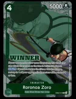 Roronoa Zoro Winner Pack 2025 Vol. 3 R One Piece Promotion Cards EB02-019 NM - Image 1