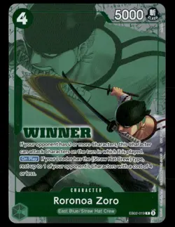 Roronoa Zoro Winner Pack 2025 Vol. 3 R One Piece Promotion Cards EB02-019 NM - Image 1