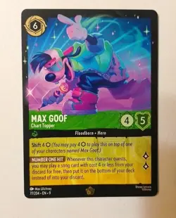 Max Goof 77/204 Disney Lorcana Fabled Regular Legendary Card NM - Image 1