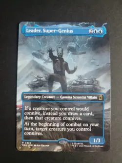 Leader, Super-Genius (Borderless) Rare MTG Marvel Super Heroes - Image 1