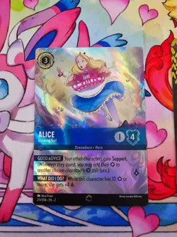 Lorcana Holofoil Alice Growing Girl Enchanted Rare 213/204 NM English - Image 1