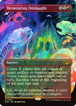 MTG FOIL Devastating Onslaught Borderless - Edge of Eternities #308 - Image 1
