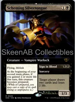 Scheming Silvertongue Ext Art 329 Secrets of Strixhaven Magic: The Gathering NM - Image 1