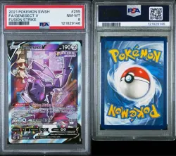 Genesect V (Alternate Full Art) 255/264 Pokemon Swsh08: Fusion Strike Holo PSA 8 - Image 3