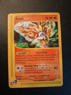 Pokemon Entei 010/147 Aquapolis Card. Excellent Condition. - Image 1