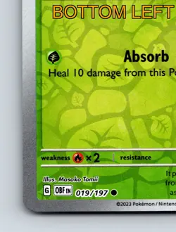 Basic Smoliv HP 50 Absorb Attack Green Colorful Olive Pokemon Card - Image 5