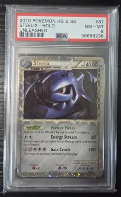 Steelix Prime 87/95 Unleashed Holo Pokemon TCG 2010 PSA 8 - Image 1