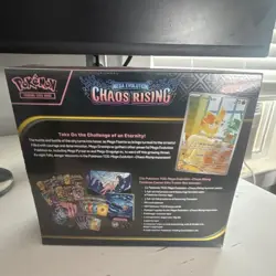 Pokemon Center Exclusive Mega Evolution Chaos Rising ETB sealed w/ minor scratch - Image 3