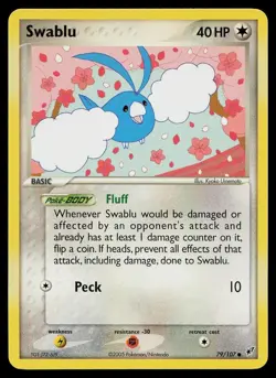 Swablu 79/107 Common Deoxys Pokemon Near Mint - Image 1