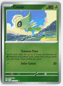 Celebi 012/132 Uncommon Mega Evolution Pokemon Reverse Holo Near Mint - Image 1