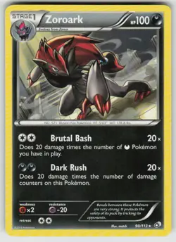 Zoroark 90/113 Rare Deck Exclusives Pokemon Lightly Played - Image 1