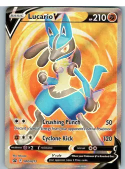 Lucario V SWSH213 Holo Promo Sword & Shield Promo Pokemon Near Mint - Image 1