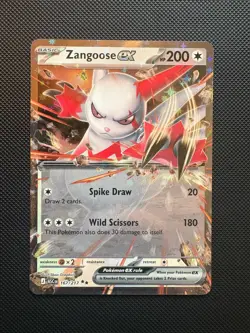 Zangoose ex 167/217 Double Rare Ascended Heroes Pokemon Near Mint - Image 1