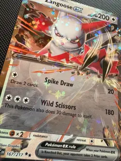 Zangoose ex 167/217 Double Rare Ascended Heroes Pokemon Near Mint - Image 2