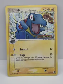 Pokemon Dragon Frontiers Totodile Common 67/101 Reverse Holo LP - Image 3