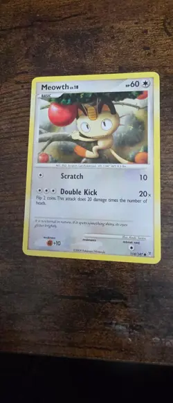 Meowth 114/147 Common Supreme Victors Pokemon Lightly Played - Image 1
