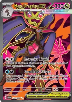 Pokemon Chaos Rising Mega Dragalge EX Ultra Rare 104/086 - Image 1