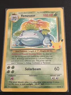 Pokemon TCG Venusaur Celebrations: Classic Collection 15/102 NM Condition - Image 1