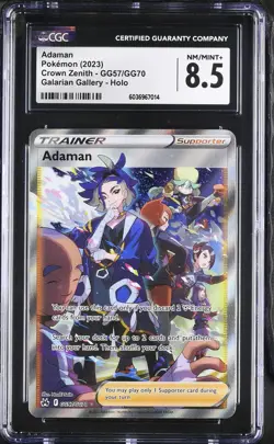 Adaman 2023 Pokemon Crown Zenith CGC 8.5 #GG57 - Image 1