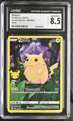 Pikachu 2021 Pokemon Celebrations CGC 8.5 #005 - Image 1
