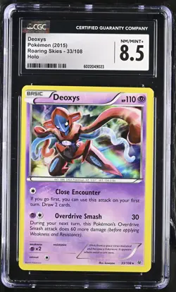 Deoxys 2015 Pokemon Roaring Skies CGC 8.5 #33 - Image 1