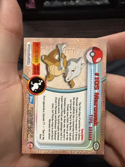 Marowak #105 Topps Blue Label TV Animation Edition Pokemon TCG 1999 - Image 2