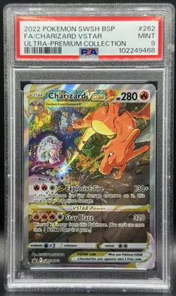 Pokemon TCG PSA 9 2022 Charizard VSTAR SWSH262 Sword & Shield Promo Full Art - Image 1
