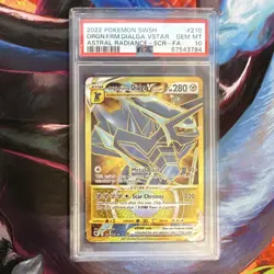 Pokemon 2022 SWSH Astral Radiance Origin Forme Dialga VSTAR 210/189 PSA 10 - Image 1