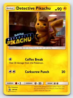 Detective Pikachu - (Stamped) SM190 Holo Promo Sun & Moon Promo Pokemon LP - Image 1