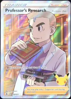 Pokemon TCG Professor's Research 024/025 2021 Celebrations Ultra Rare Card - LP - Image 1