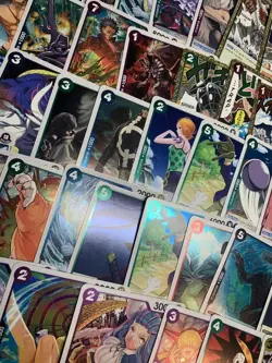 One Piece tcg Card Game 100 Cards Collection Mixed Lot w/ 10 FOILS/5 Leaders. - Image 2