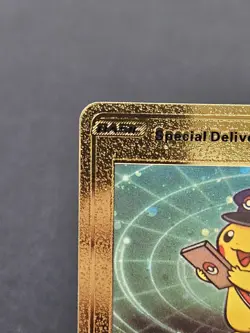 Special Delivery Pikachu Gold Foil Pokemon Card SWSH074 60 HP - Image 2
