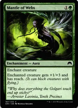 Magic the Gathering Mantle of Webs Card Regular Common ORI 2015 - Image 1